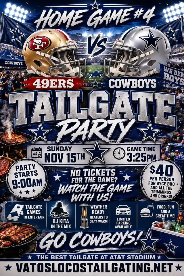 San Fransico 49ers vs Dallas Tailgate