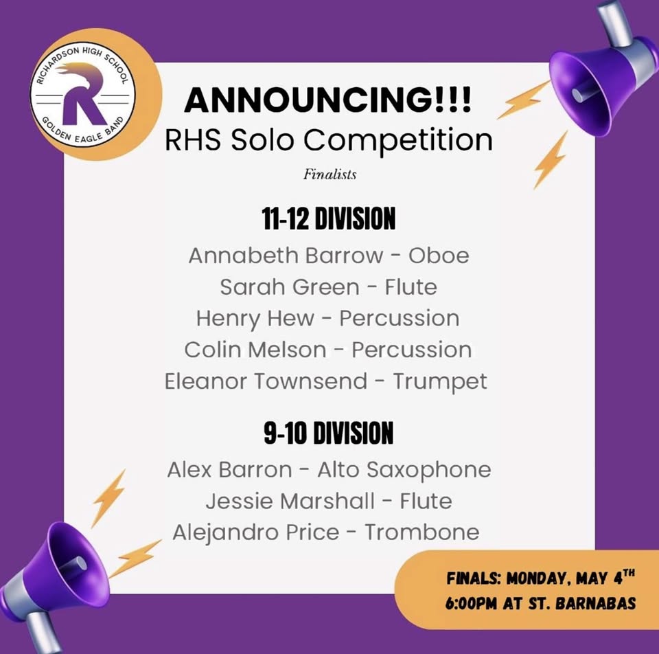 RHS Area Solo Competition Finals