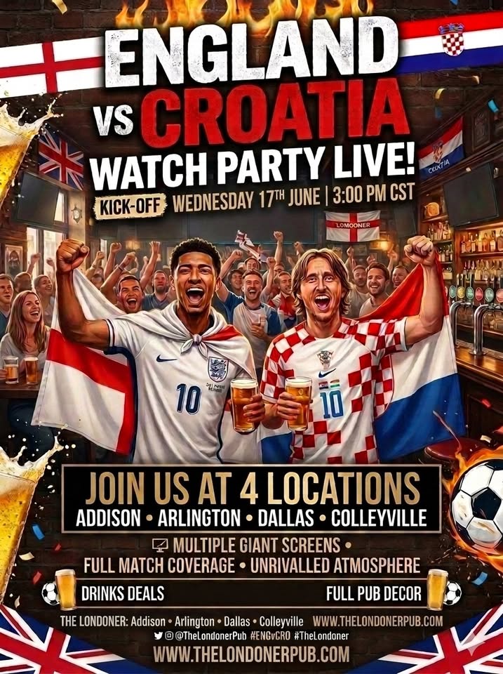 England v. Croatia: World Cup 2026 Watch Party!