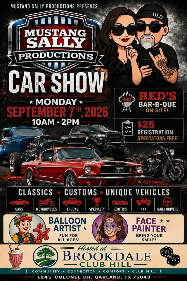 Labor Day Car, Truck and Motorcycle show presented by Mustang Sally Productions