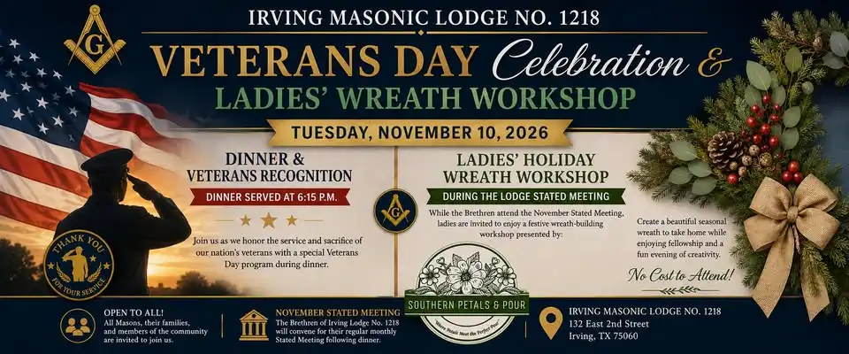 Veterans Day Celebration & Ladies’ Holiday Wreath Workshop