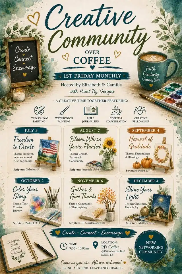 Creative Community - over Coffee - 1st Friday monthly!