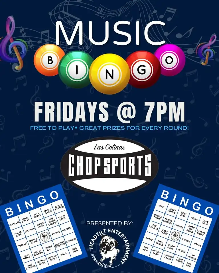 Music Bingo at Chop Sports Las Colinas