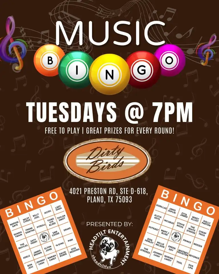Music Bingo at Dirty Birds