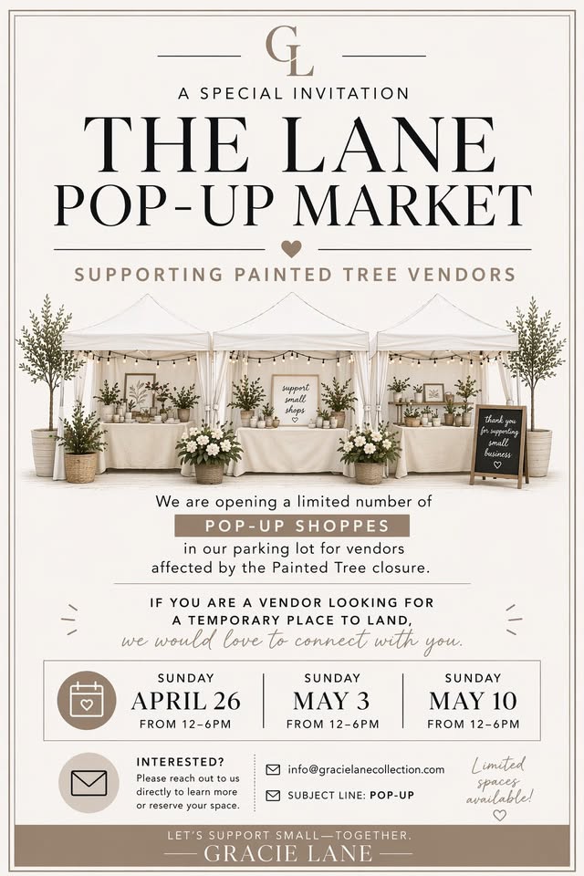 FREE Pop-Up Market for Painted Tree Vendors