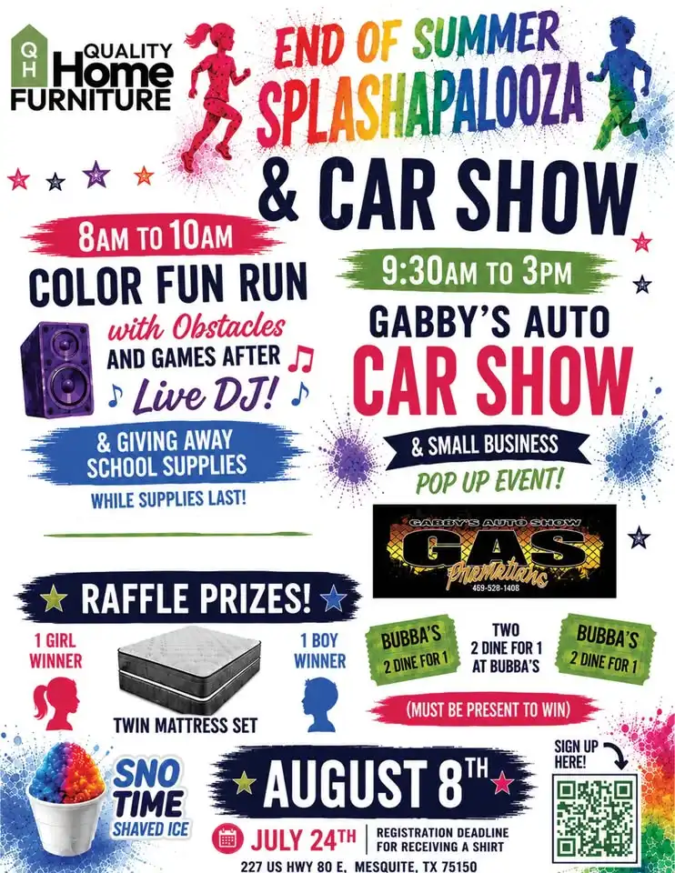 End of Summer Splashapalooza and Car Show!