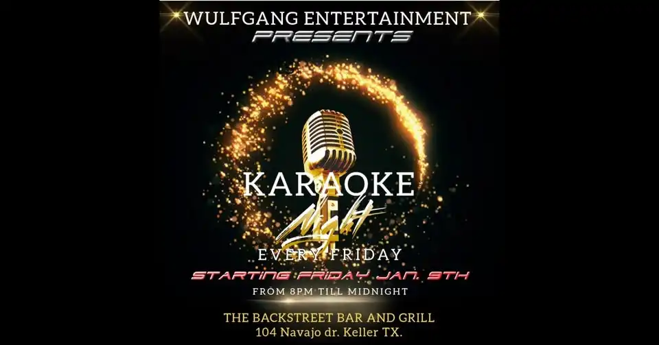 Karaoke Night at The Backstreet Bar and Grill