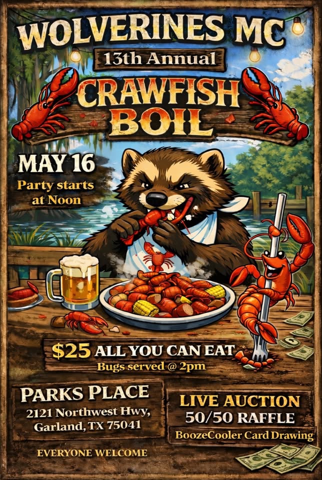 Wolverines MC 13th Annual Crawfish Boil