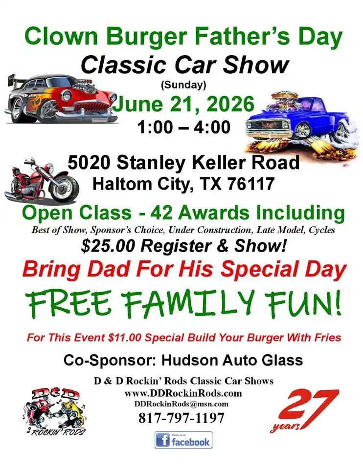 Clown Burger Father's Day Classic Car Show