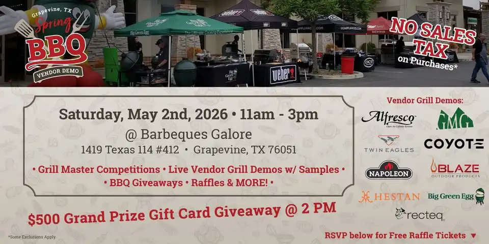 Spring Barbeque Vendor Demo & No Sales Tax Sales Event
