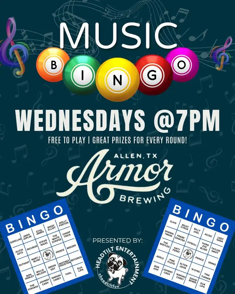 Music Bingo at Armor Brewing Co.