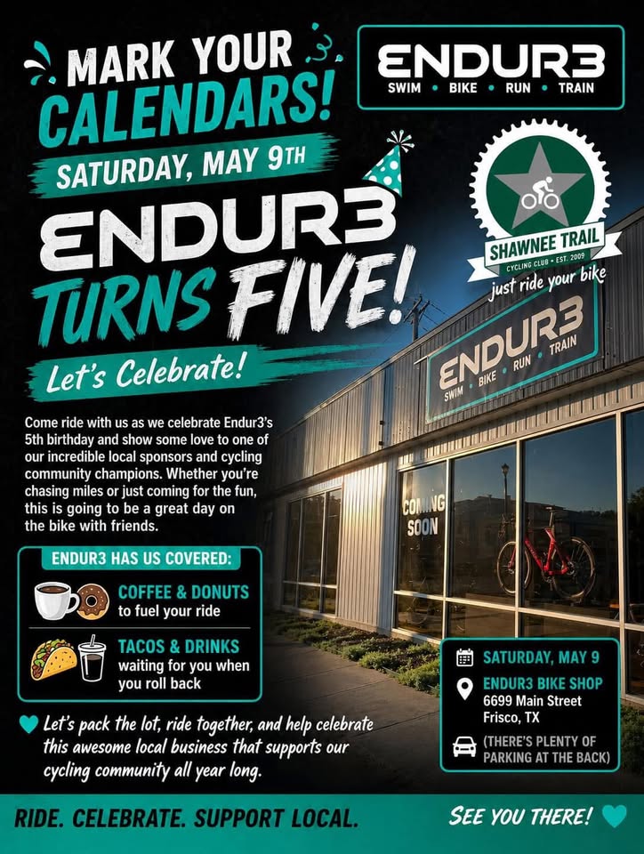 Endur3 Bikes 5th Anniversary Ride