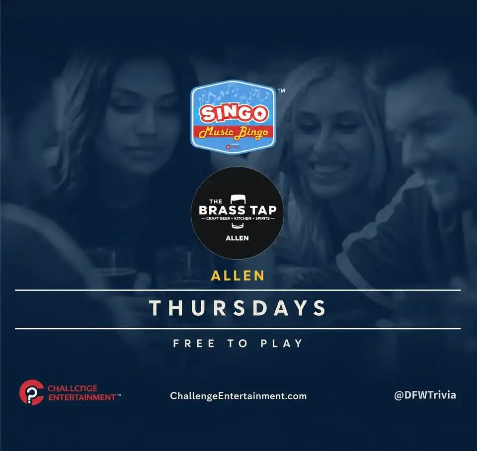 Weekly SINGO Music Bingo Nights at Brass Tap- Allen