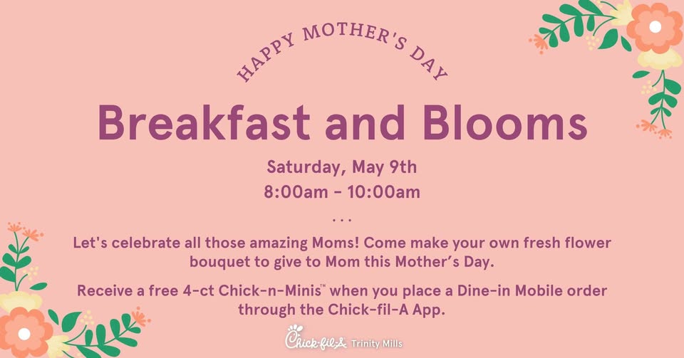Breakfast & Blooms - Happy Mother's Day