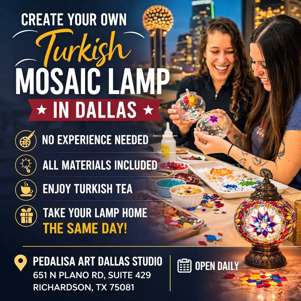 Create Your Own Turkish Mosaic Lamp in Dallas Area