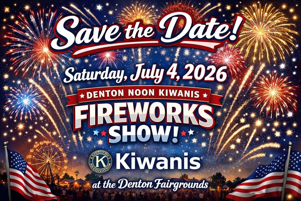 Denton Noon Kiwanis 4th of July Fireworks Show