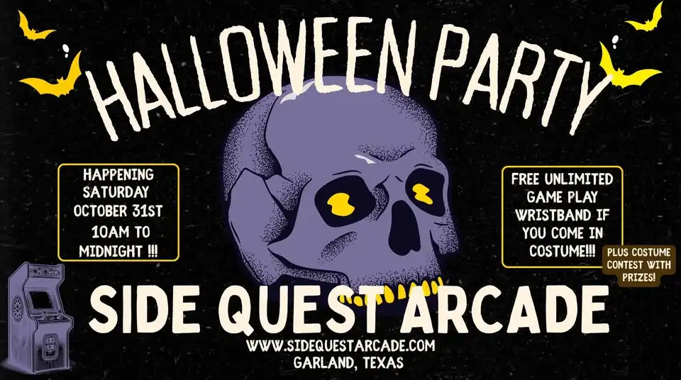 Halloween Party at Side Quest Arcade!