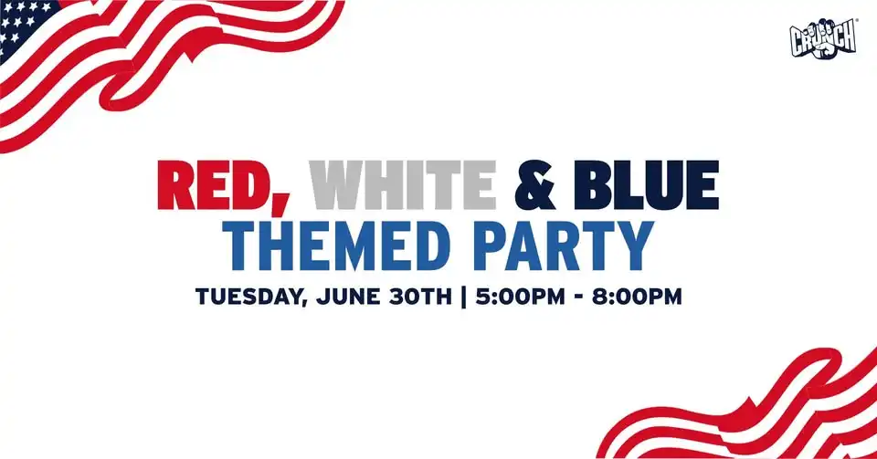 Red, White & Blue-Themed End of Month Party