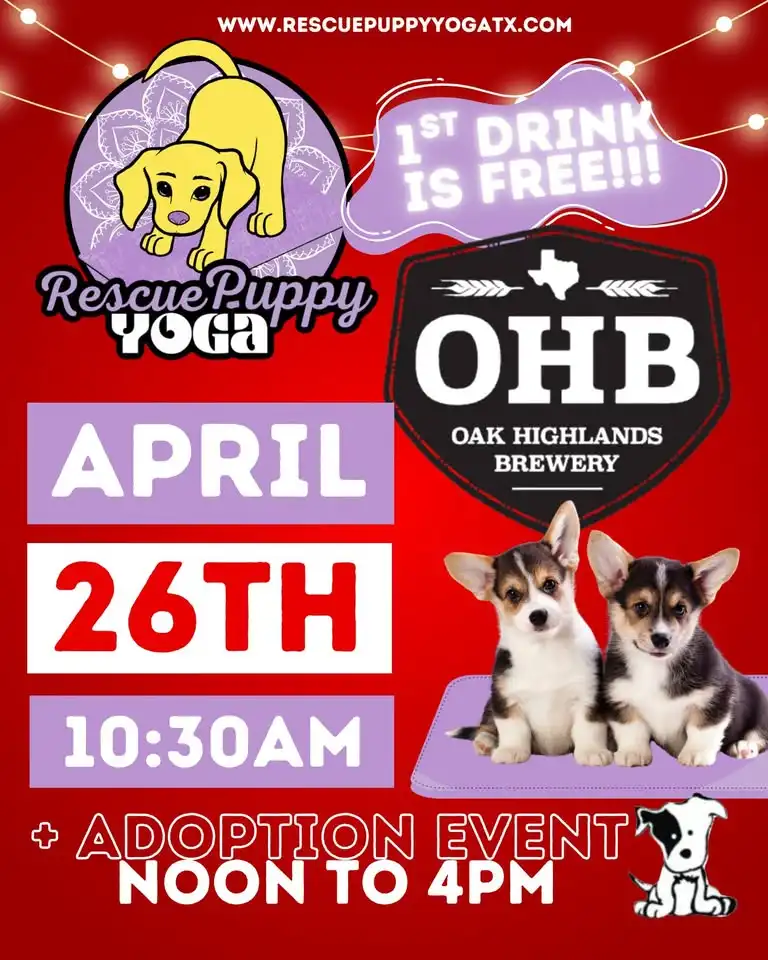 Rescue Puppy Yoga at Oak Highlands Brewery & Adoption Event