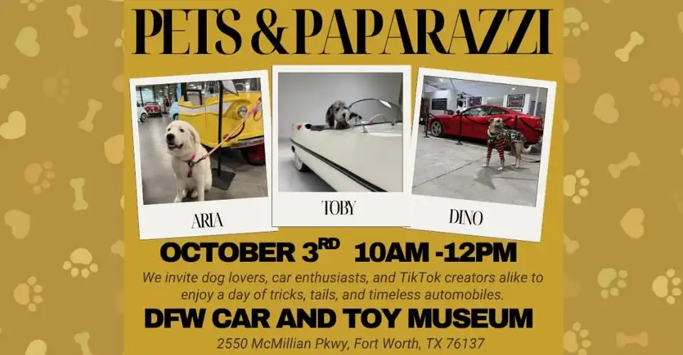 Pets and Paparazzi: TikTok Time! at the DFW Car & Toy Museum