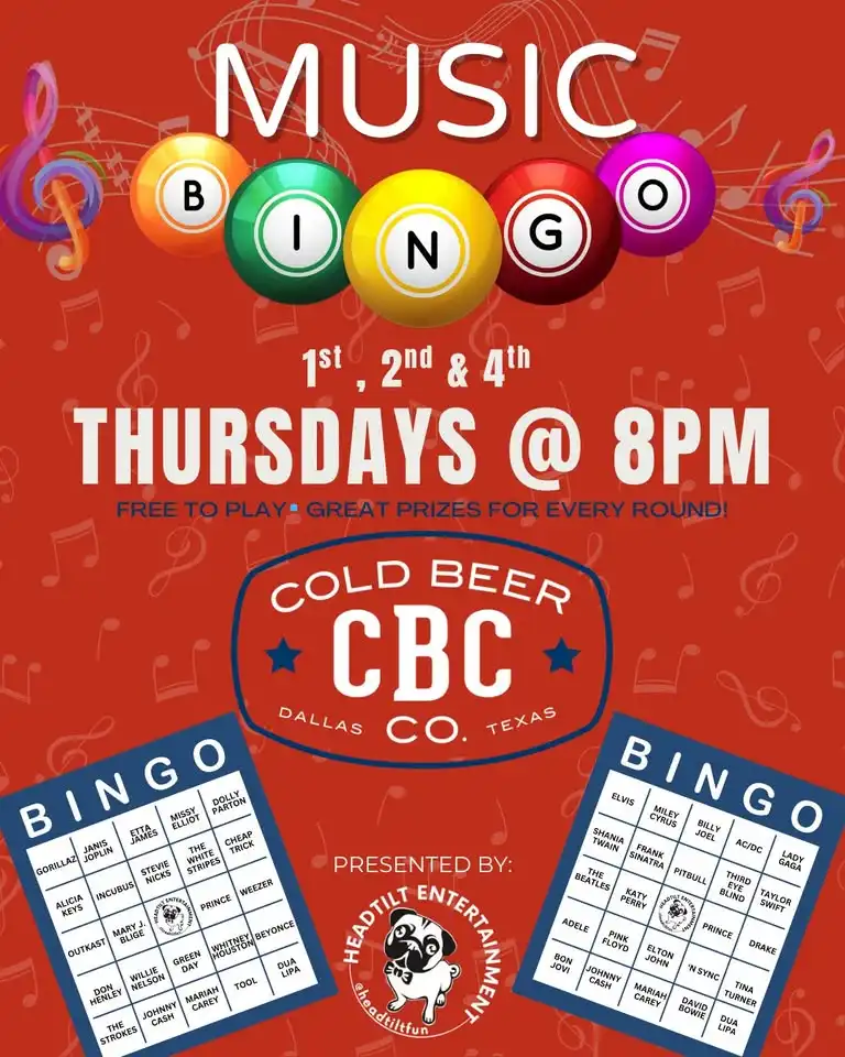 Music Bingo at Cold Beer Company