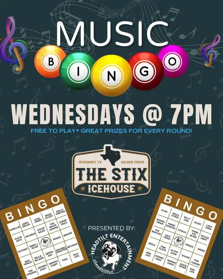 Music Bingo at The Stix Icehouse