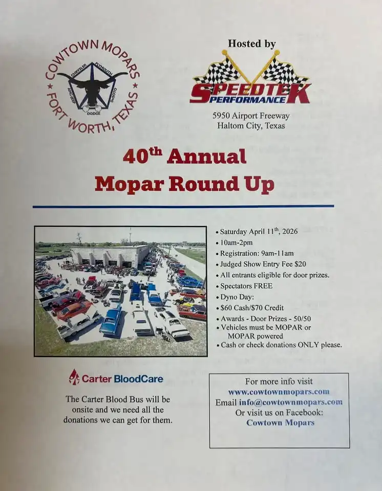Mopar Roundup car show - Blood drive
