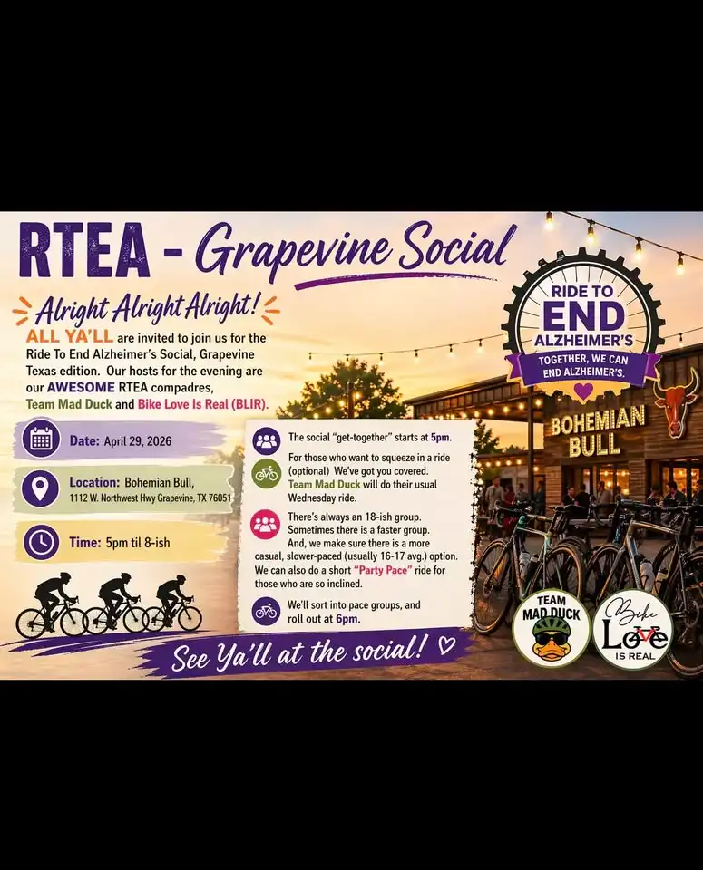 Ride To End ALZ - Grapevine Social