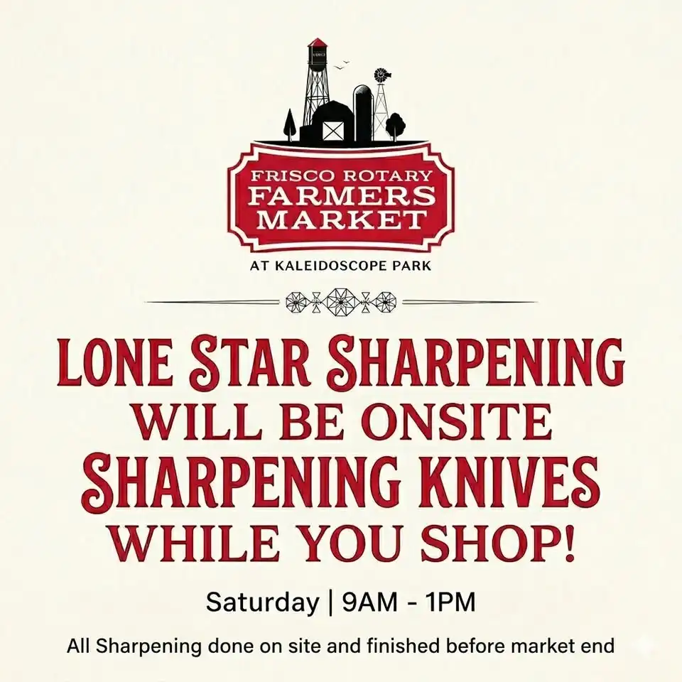 Professional Knife Sharpening @ Frisco Rotary Farmers Market