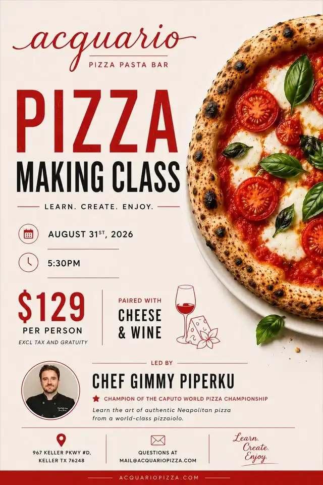 World Champion Pizza Making Class