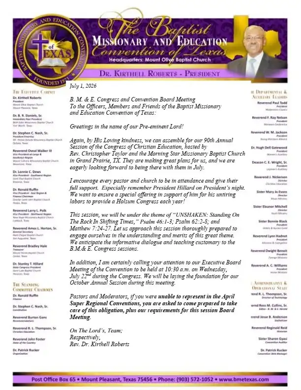 The 90th Annual Session of the BME State Congress