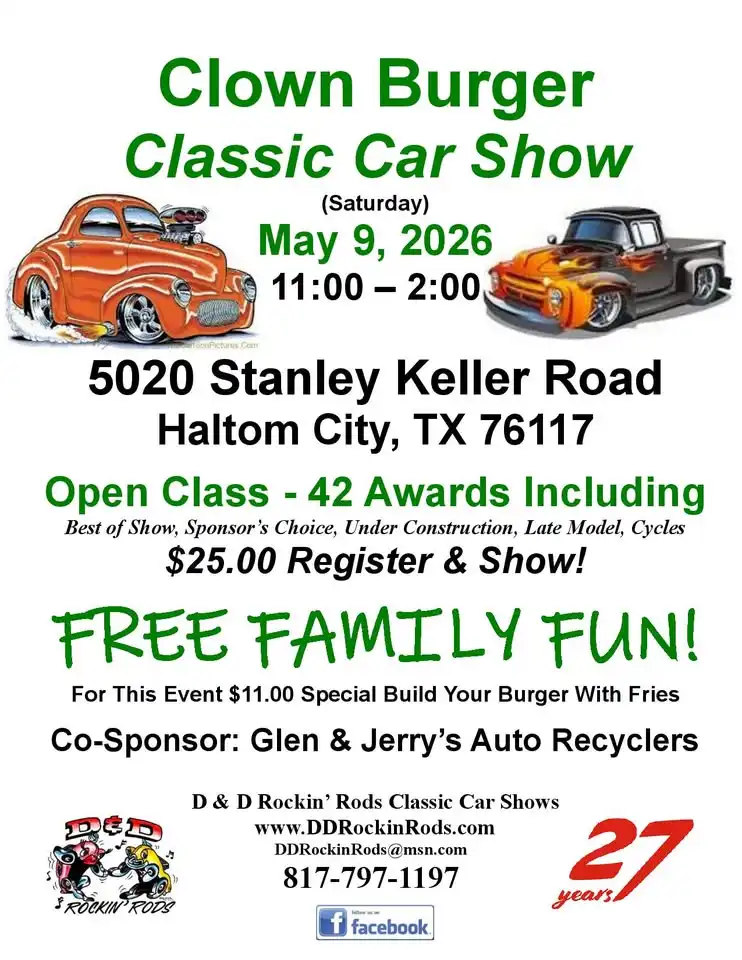Clown Burger Classic Car Show