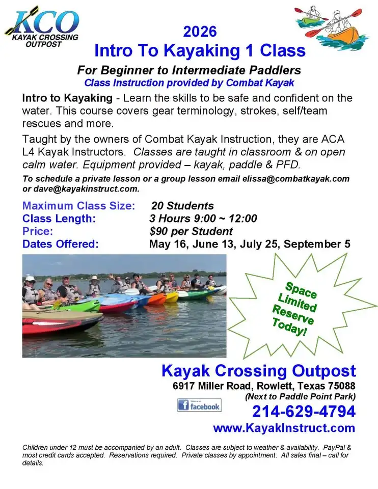 Intro To Kayaking 1 Class