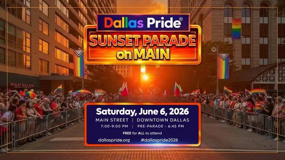 Dallas Pride 2026 Sunset Parade on Main