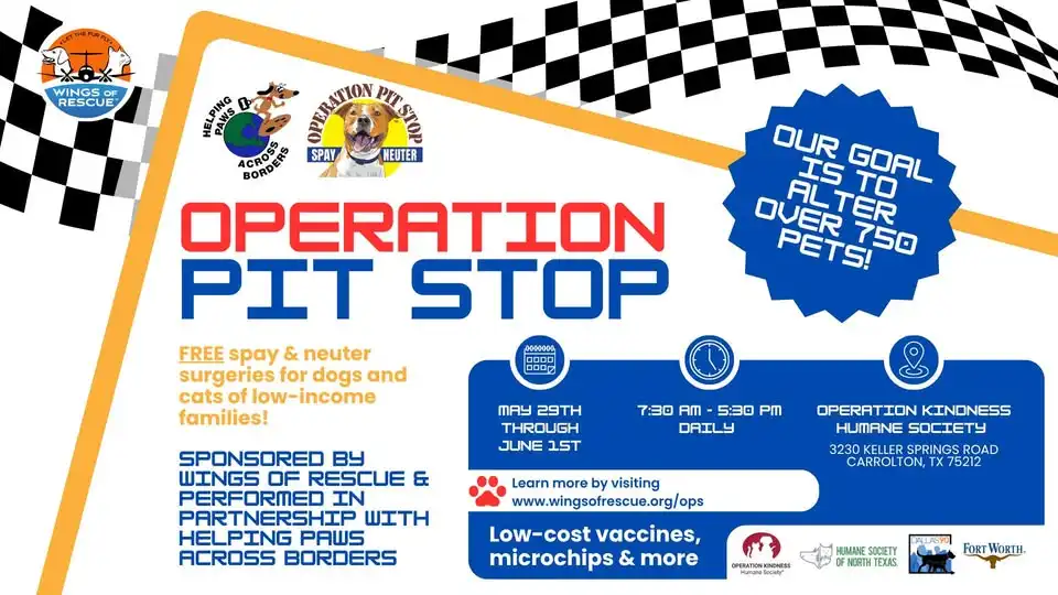 Operation Pit Stop – FREE Spay & Neuter Clinic