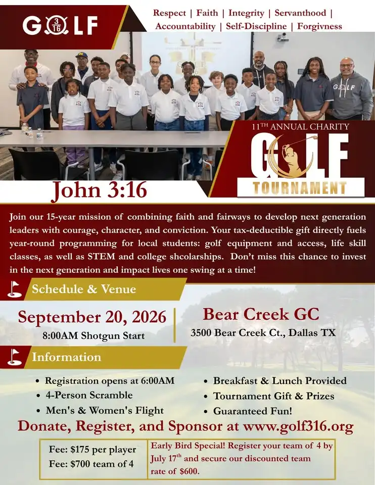 G.O.L.F. 3:16 Annual Charity Golf Tournament