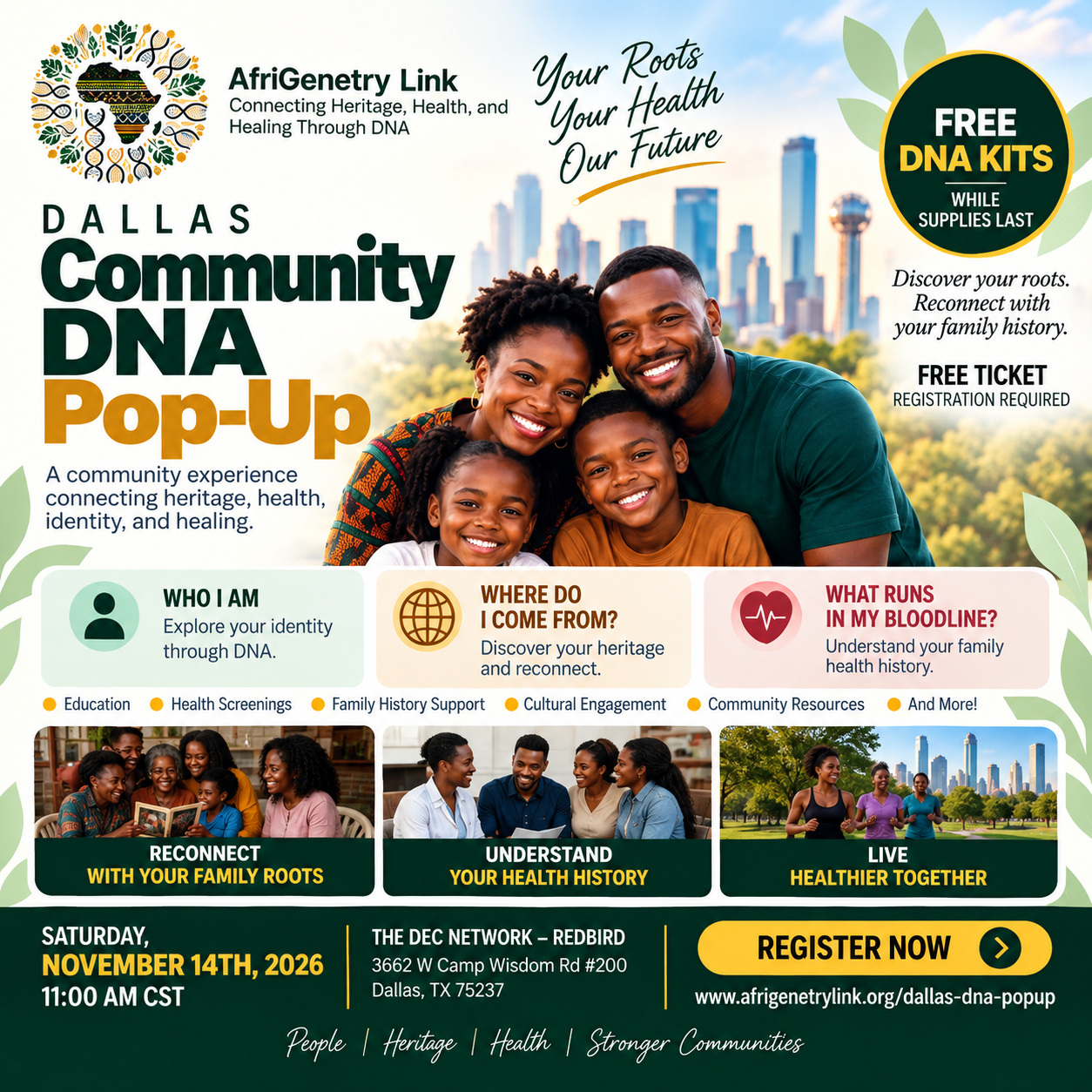 Dallas Community DNA Pop UP