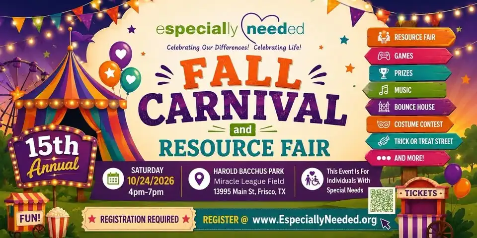 VENDOR REGISTRATION - Especially Needed Fall Carnival & Resource Fair 2026