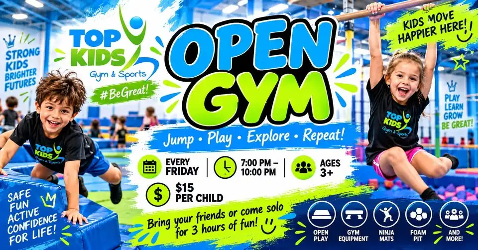 Open Gym Friday Night Takeover: 3 Hours of Full Gym Access!