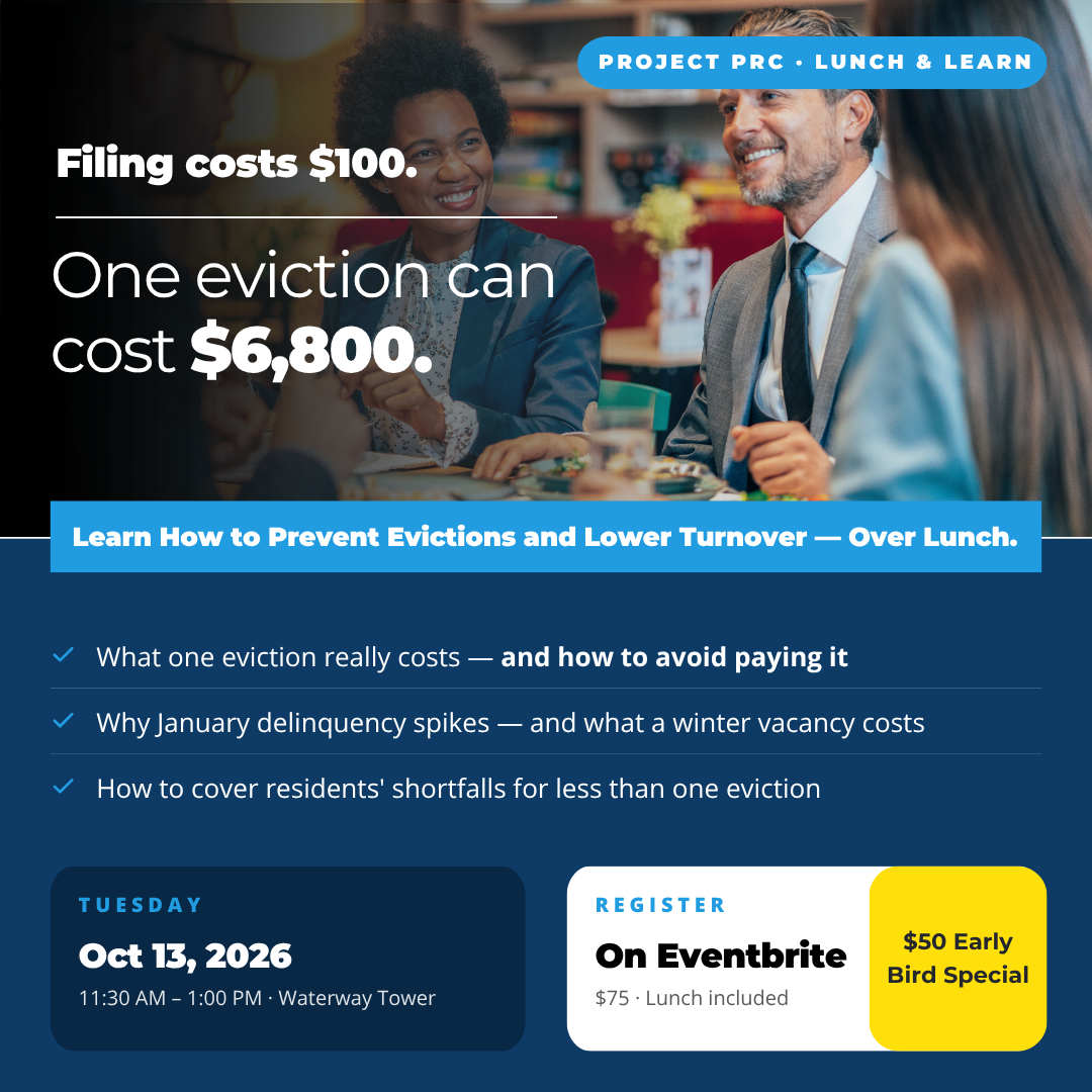 Learn How to Prevent Evictions and Lower Turnover — Over Lunch.
