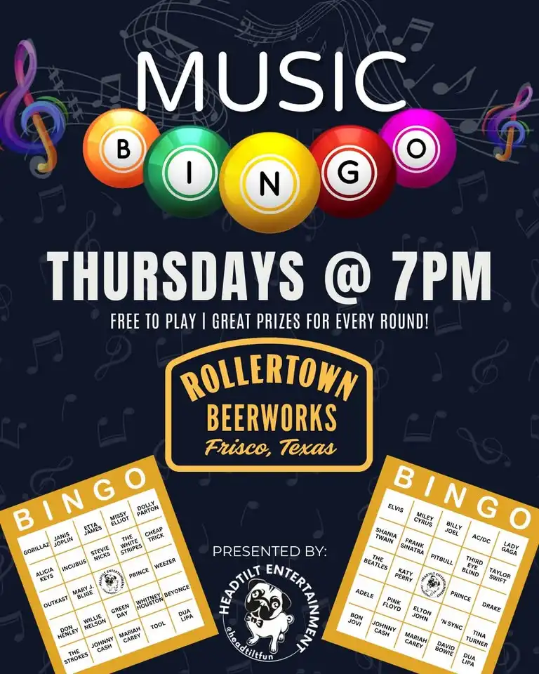 Music Bingo at Rollertown Beerworks